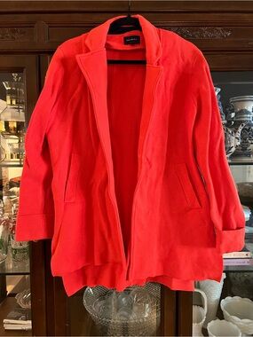 Skies Are Blue 100% Cotton blazer Orange/red tomato color